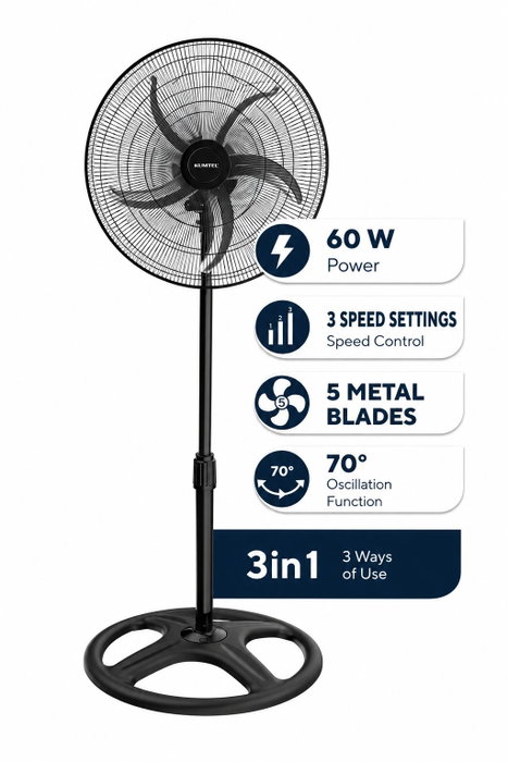 Kumtel KTF-340 Ventilador de 18 pulgadas Negro Kumtel KTF-340 Ventilador de 18 pulgadas Negro